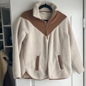 Cozy Cream and Brown Women's Jacket